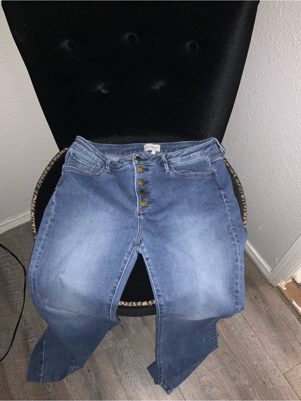 DRIFTWOOD Women’s Medium Blue Bootcut Jeans with Button Fly